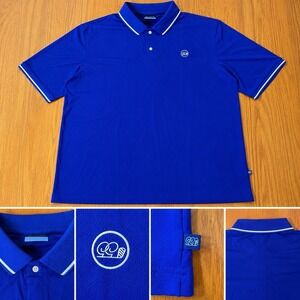 Good Good Golf Performance Polo Shirt Men's 2XL Blue Stretch Golf Shirt NWOT